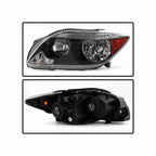 For 2005-2007 Scion tC Coupe Clear Lens Headlights Black Housing Headlamps Left+Right