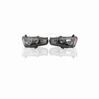 For 2008-2017 Mitsubishi Lancer EVO Headlights Lamps Black Halogen Left+Right