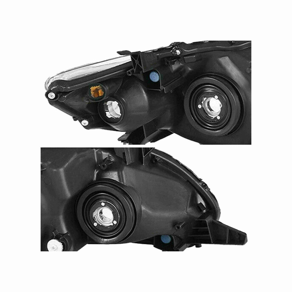 For 2011-2013 Toyota Corolla Black Housing Headlamp Clear Headlight Left+Right