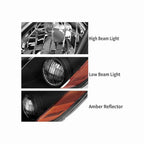 For 2007-2009 Toyota Camry Projector Clear Headlight Black Headlamp Left+Right