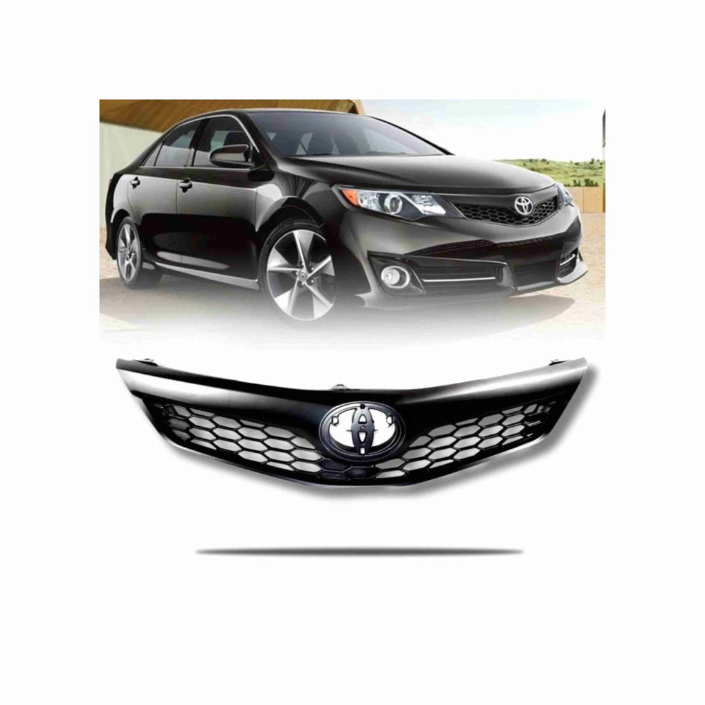 For 2012-2014 Toyota Camry SE Front Bumper Upper Grille Matte Black Grill