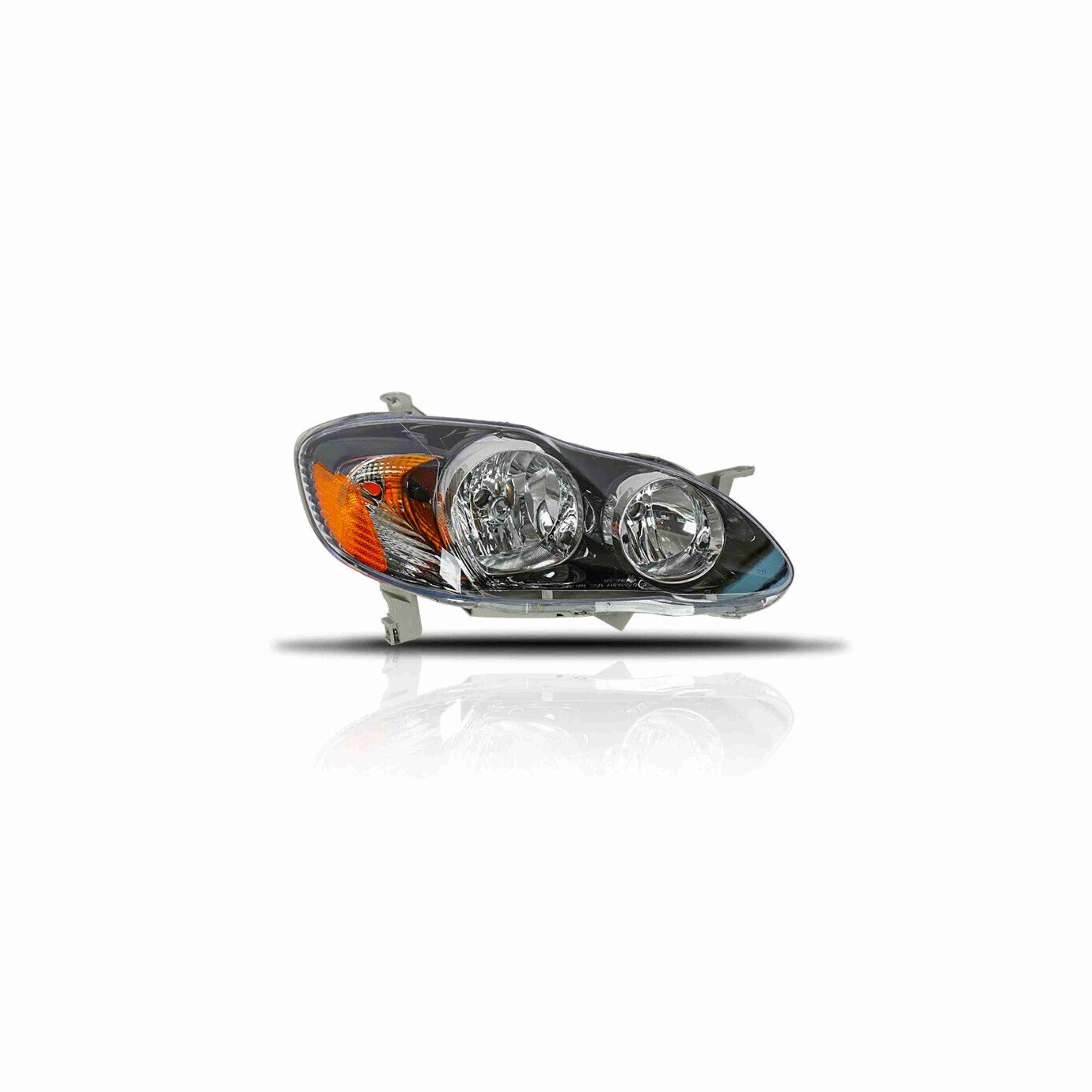 For 2003-2008 Toyota Corolla Clear Headlight Housing Black Headlamps Left+Right