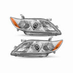 For 2007-2009 Toyota Camry Projector Headlight Chrome Clear Lamp Right+Left