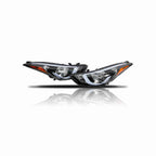 For 2014-2016 Hyundai Elantra Housing Black Headlamp Assembly Clear Lens Headlight Left+Right
