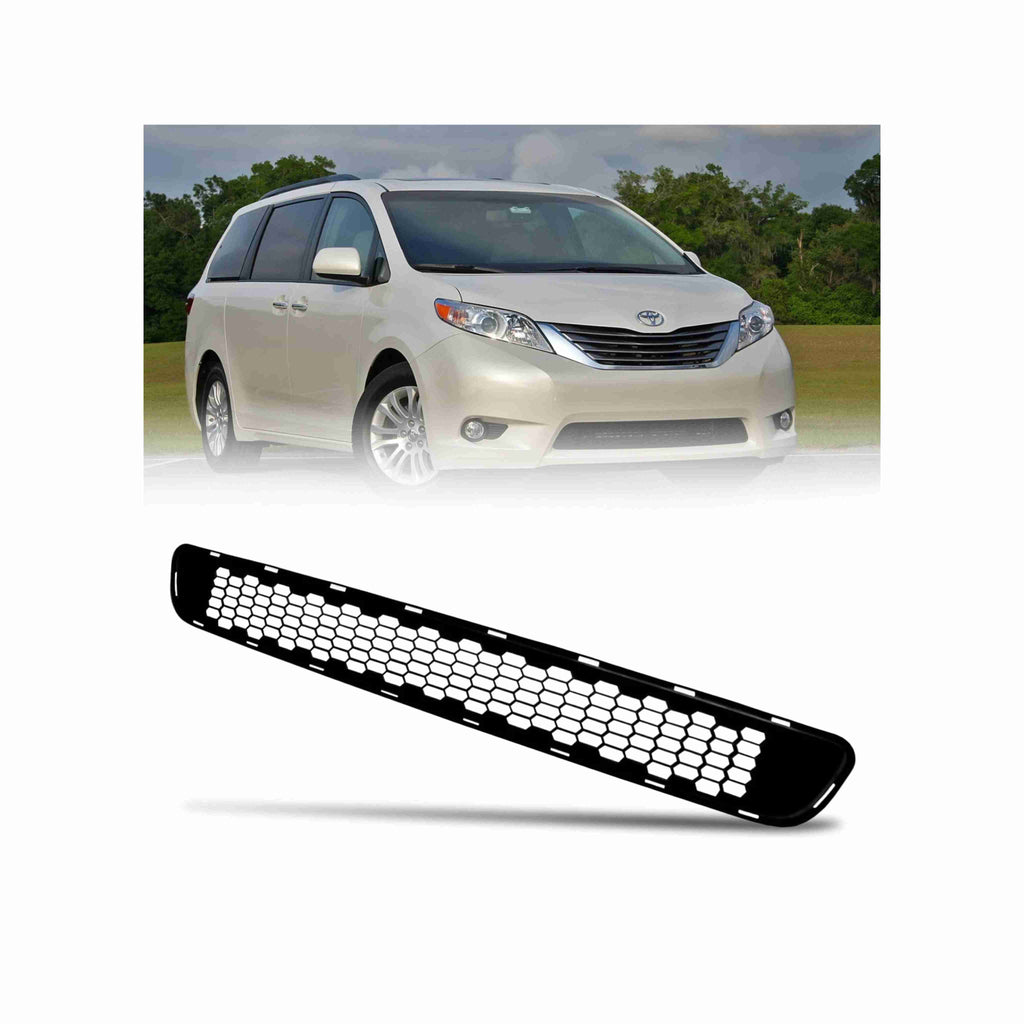 For 2011-2017 Toyota Sienna Front Bumper Lower Grille Mesh Honeycomb Black Grill