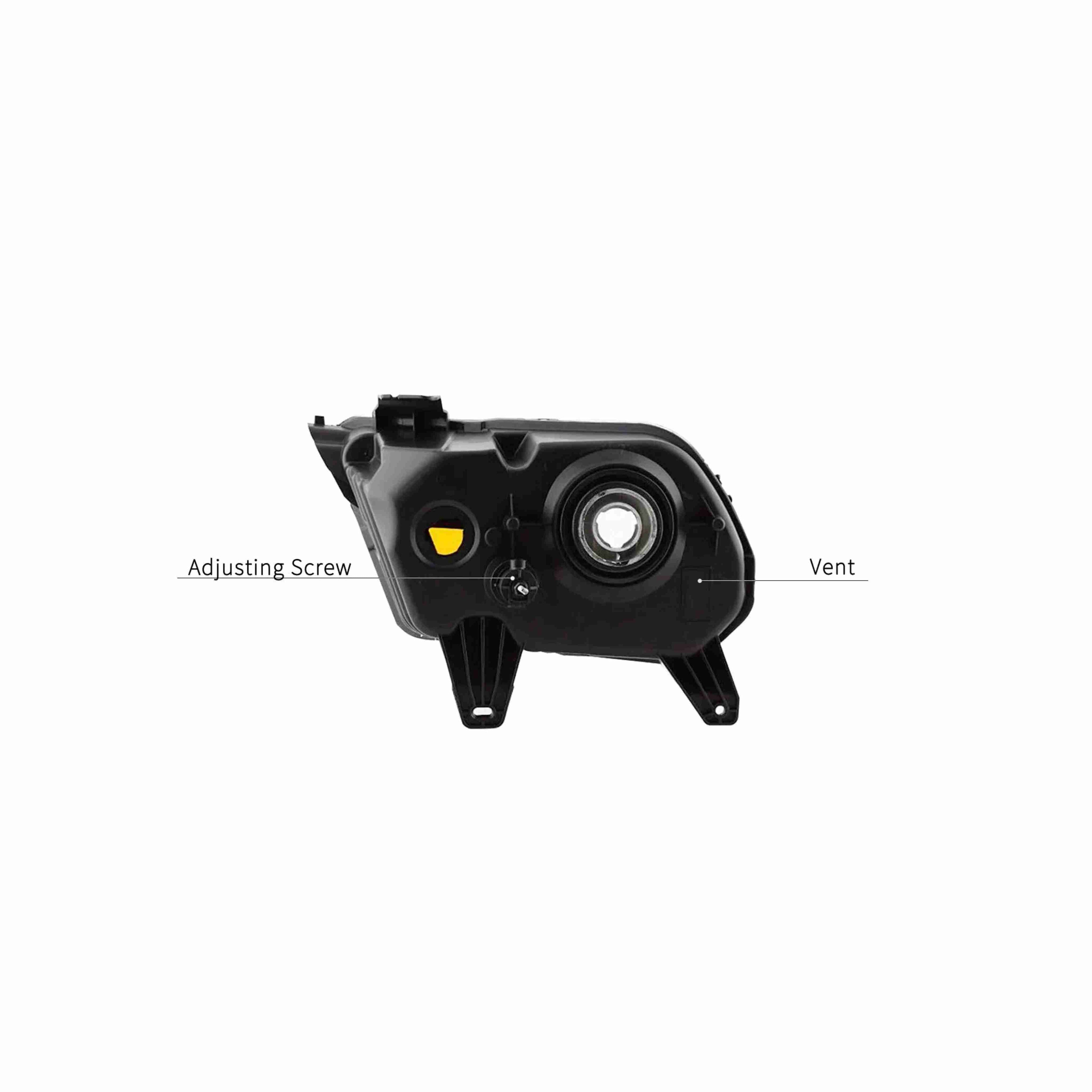 For 2010-2014 Ford Mustang Black Housing Headlight Chrome Corner Lamp Left+Right
