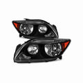 For 2005-2007 Scion tC Coupe Clear Lens Headlights Black Housing Headlamps Left+Right