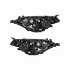 For 2014-2016 Toyota Corolla Headlights Black lamps Clear Lens Left+Right Set