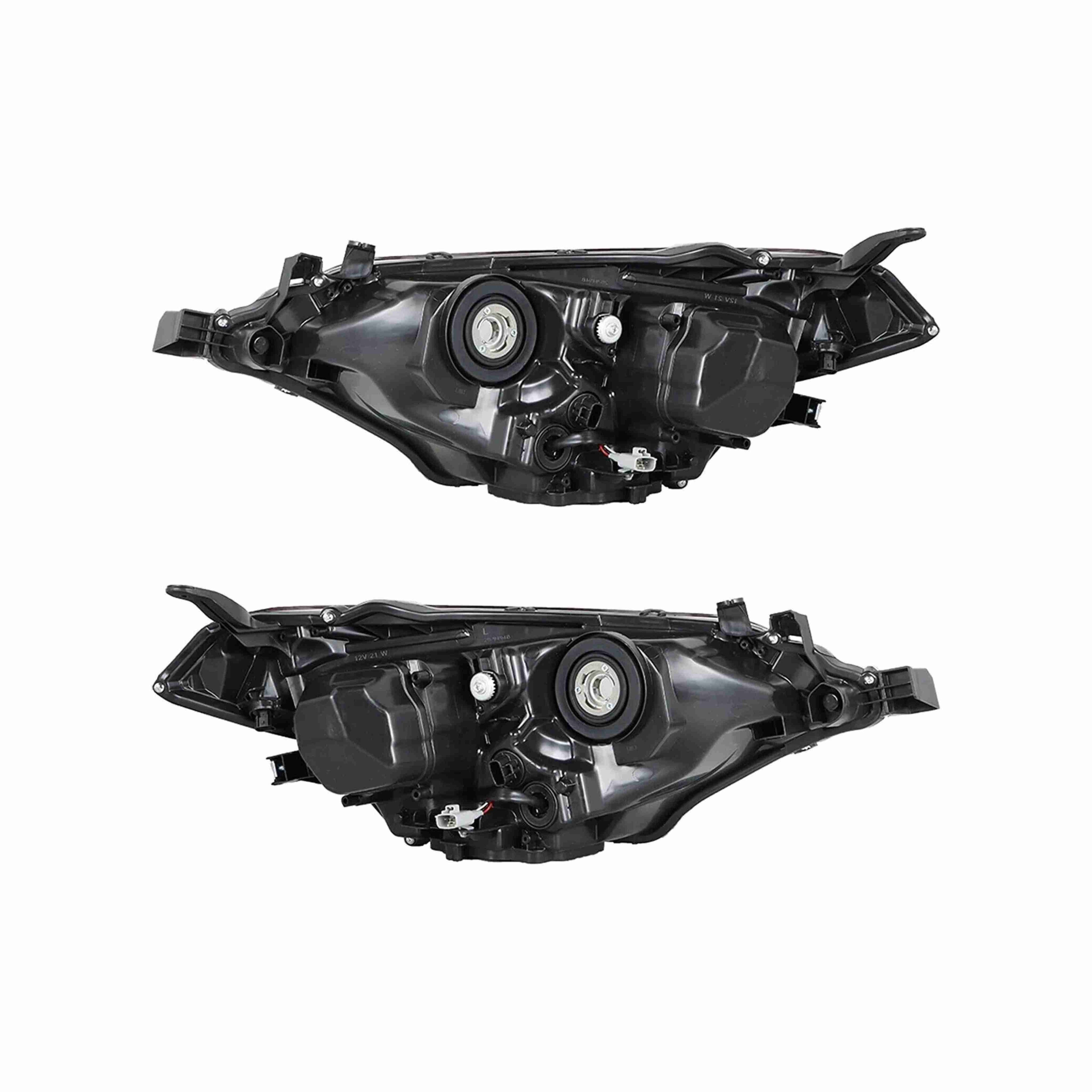 For 2014-2016 Toyota Corolla Headlights Black lamps Clear Lens Left+Right Set