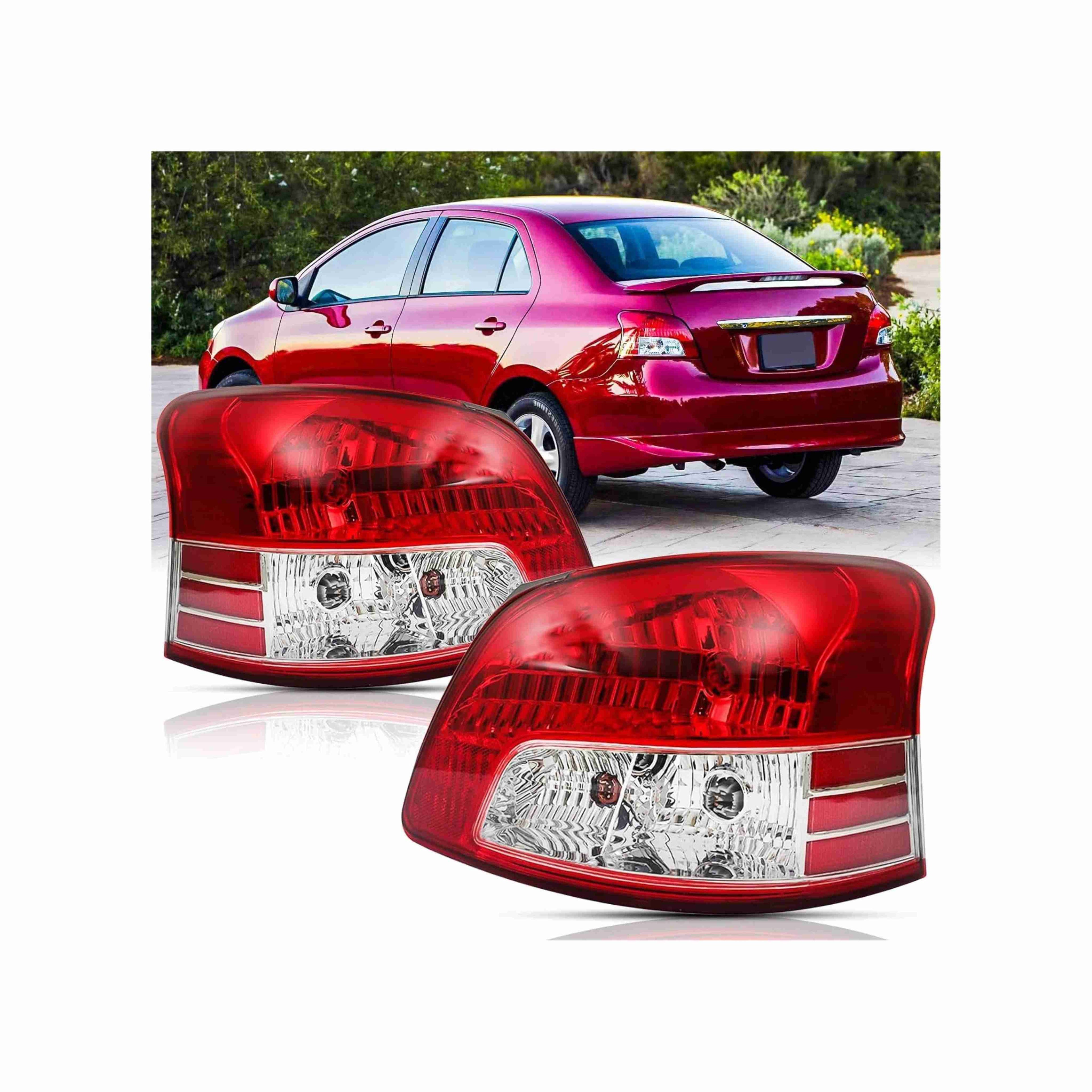 For 2007-2012 Toyota Yaris Sedan Tail Lights Rear Lamps Brake Set Left+Right