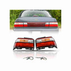 For 1993-1997 Toyota Corolla Tail Light Rear Lamp Clear Red JDM Style Left+Right