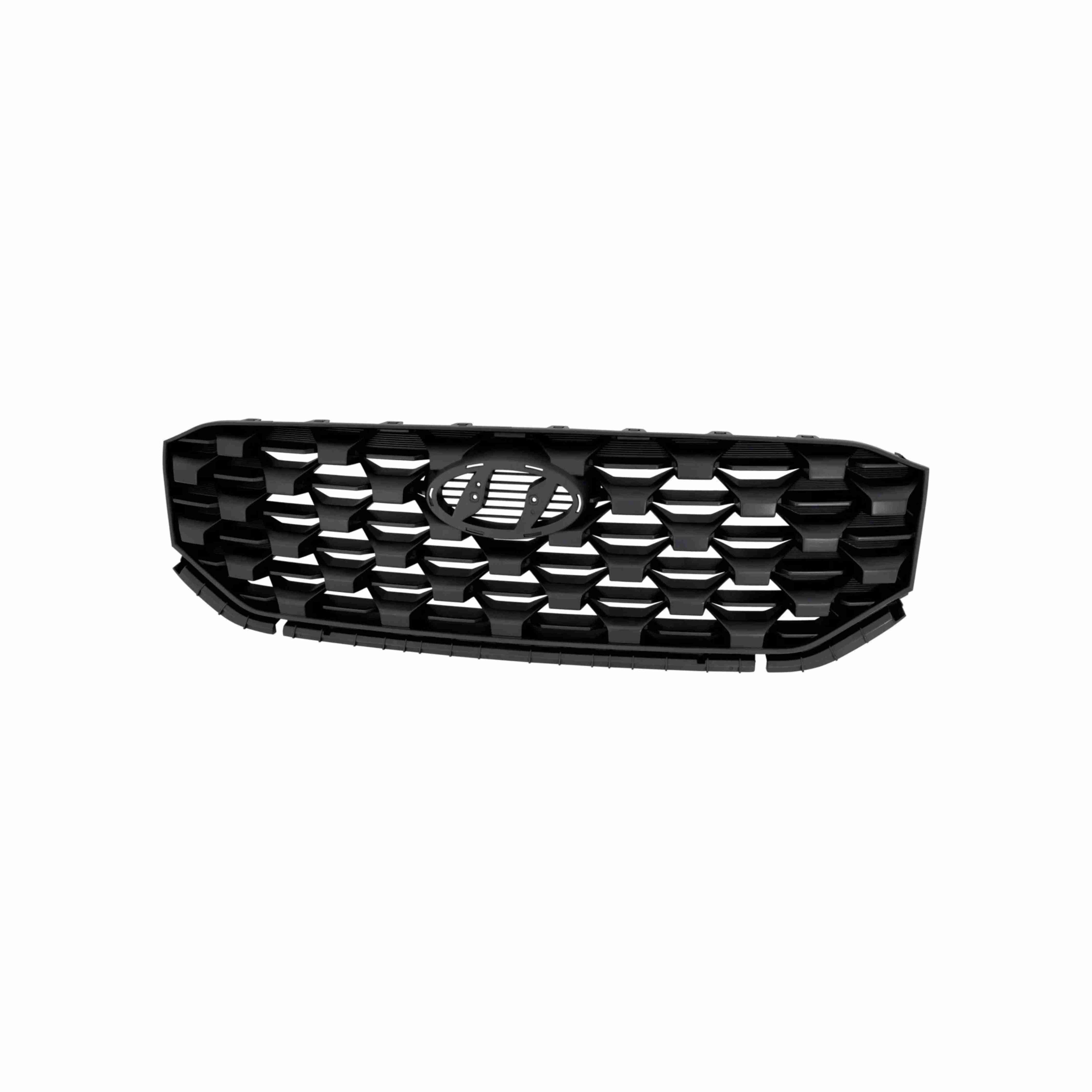 For 2021-2023 Hyundai Santa Fe Front Upper Bumper Grille Assembly Black Grill