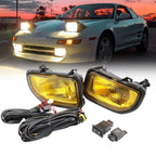 For 1991-1995 Toyota MR-2 MR2 Fog Light Driving Lamp Yellow Lens Left+Right