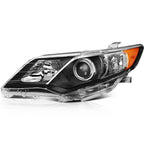 For 2012-2014 Toyota Camry Assembly Headlight Projector Housing Black Headlamp Clear Lens Left+Right